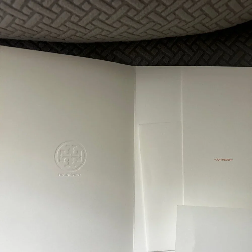 TORY BURCH 5 Receipt holder Envelopes with 10 small Thank You notes